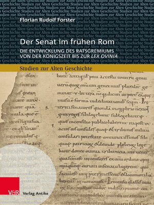 cover image of Der Senat im frühen Rom
